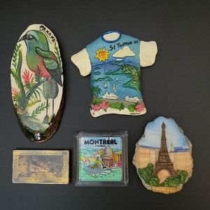 Vintage travel refrigerator magnets
